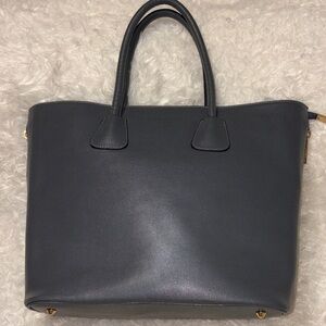 Vera Pelle Classic Gray Tote Bag